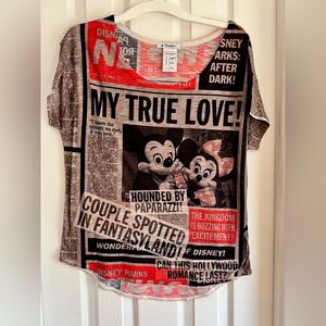 Disney Parks Mickey Minnie Donald Daisy True Love Women’s Short Sleeves Large